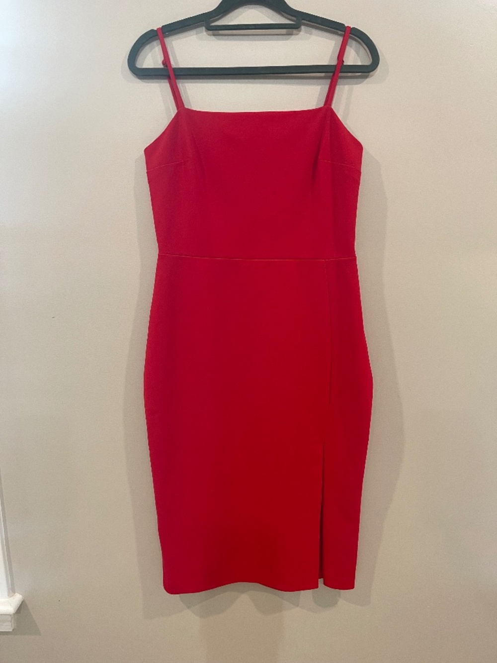 Express red slit dress